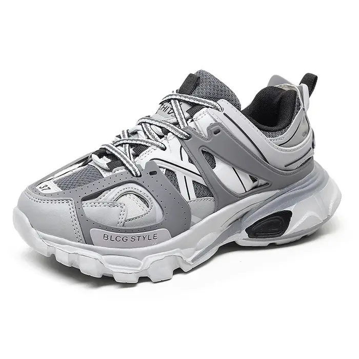 Marque Design noir gris femmes baskets mode nouveaux hommes respirant grosses