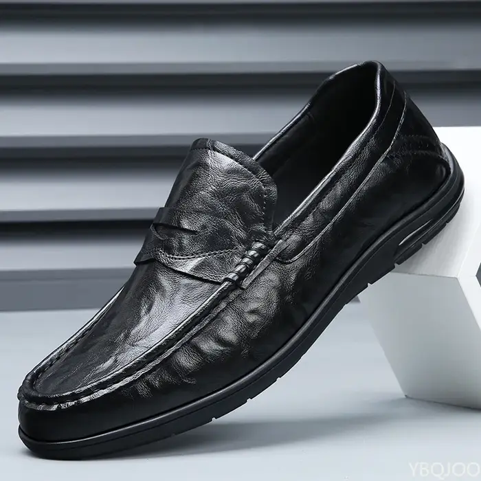 Chaussures plates décontractées à bout rond pour hommes