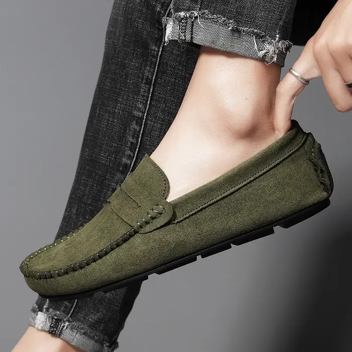 Mode daim hommes chaussures décontractées respirant en cuir