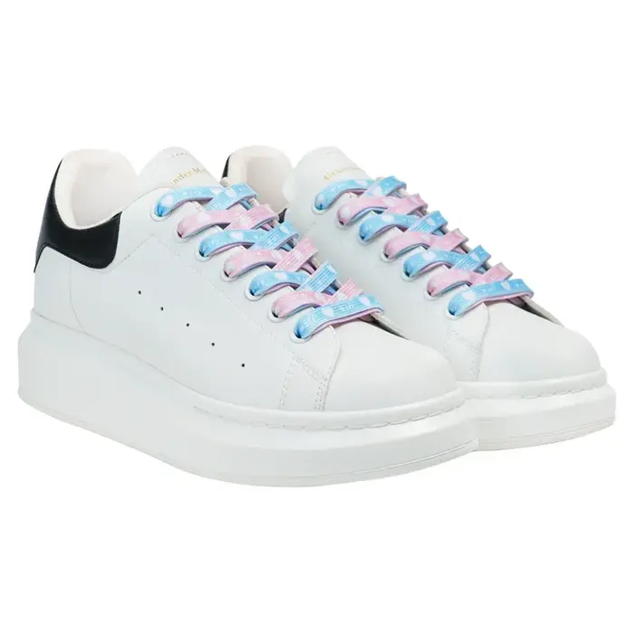 Lacets plats personnalisés Saint-Valentin Cœur Rose Amour pour Chaussures de Sport en Toile Haute pour Couples