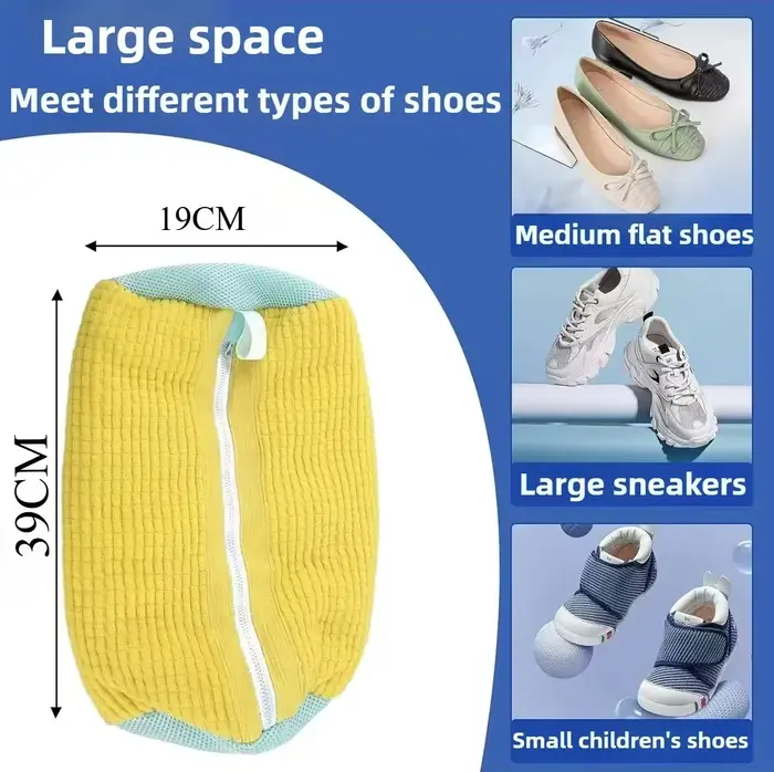 Sac de lavage pour chaussures, sac à linge réutilisable pour lave-linge et sèche-linge, sac de netto