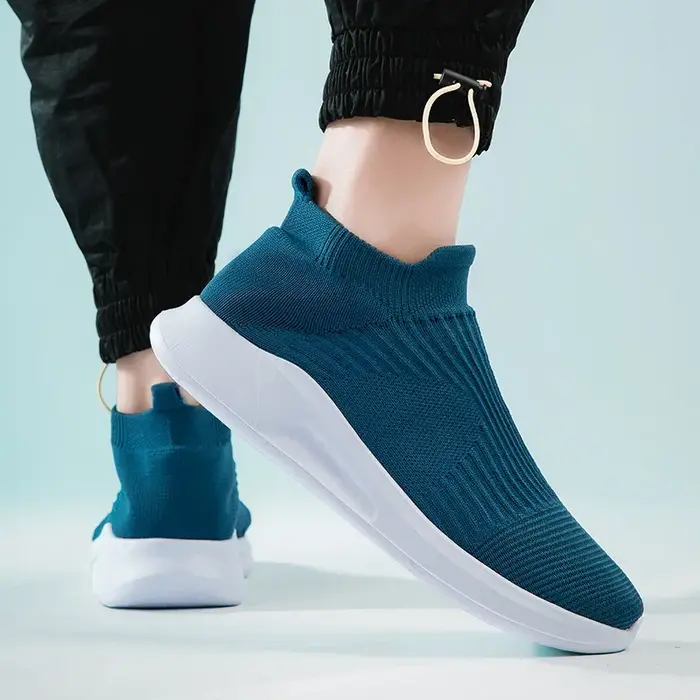 Chaussures de sport décontractées pour homme, en maille, à semelle plate, respirantes, pour l'extérieur.