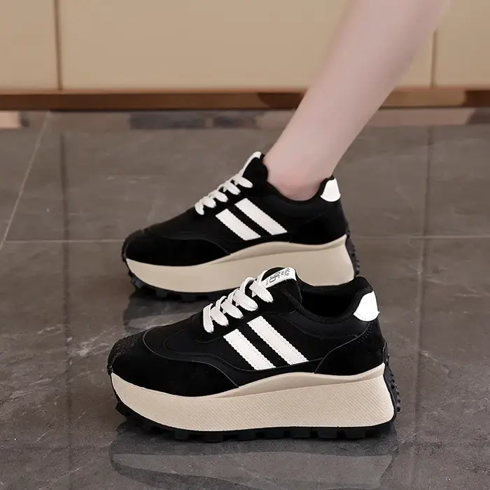 Vente chaude chaussures pour femmes plate-forme Wedge Basket 2025 doux automne décontracté femme bas