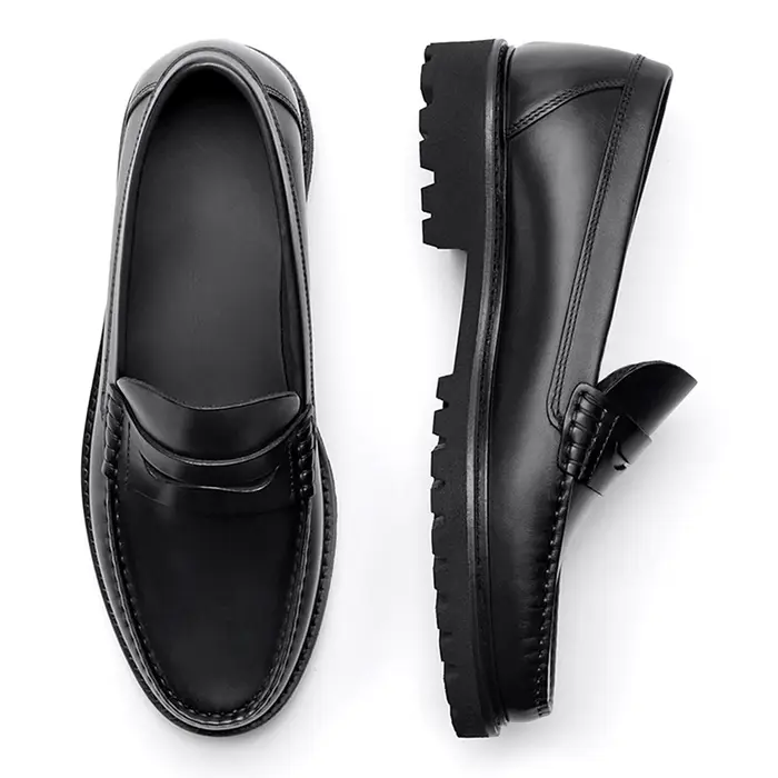 Mocassins en cuir pleine fleur pour hommes