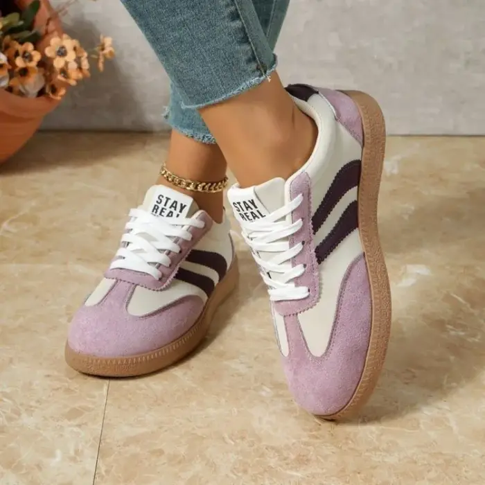 Chaussures décontractées confortables à lacets pour femmes, pour un usage quotidien, légères, respirantes et polyvalentes
