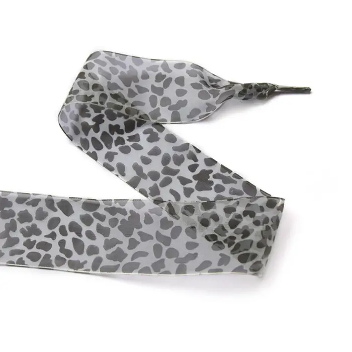 Lacets lumineux en dentelle léopard pour chaussures