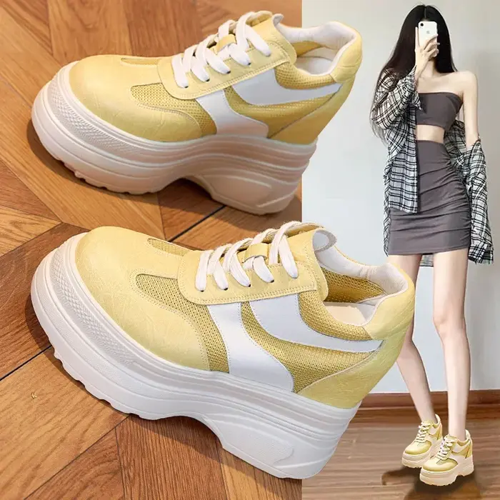 Baskets blanches en cuir pour femmes