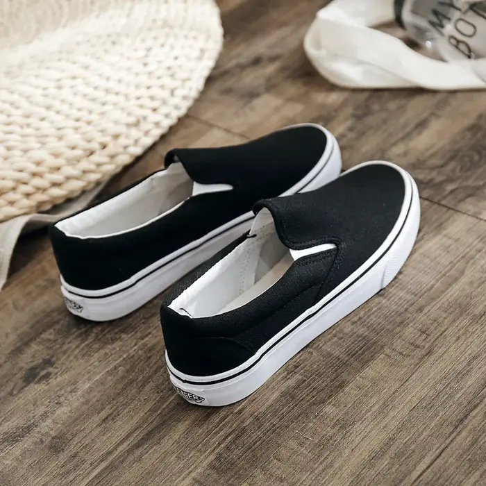 Mocassins en toile à enfiler pour hommes et femmes
