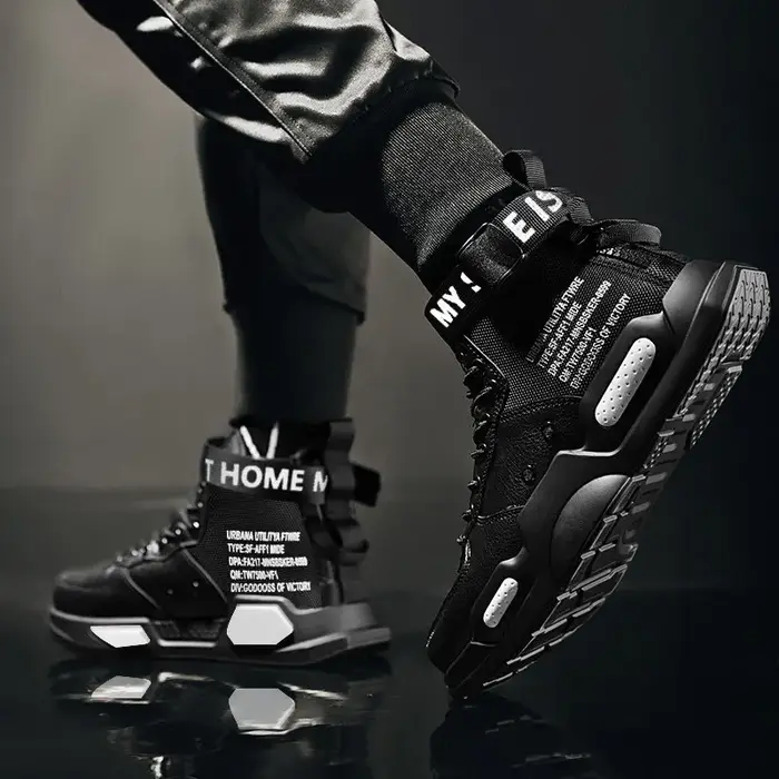 Baskets montantes pour hommes, chaussures de sport décontractées sauvages, chaussures de tennis pour
