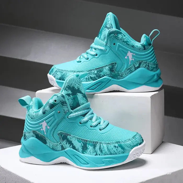 Nouvelles chaussures de basket-ball de marque pour enfants, respirantes et confortables, chaussures de sport pour enfants, baskets de basket-ball d'extérieur pour garçons, chaussures de gym pour fille