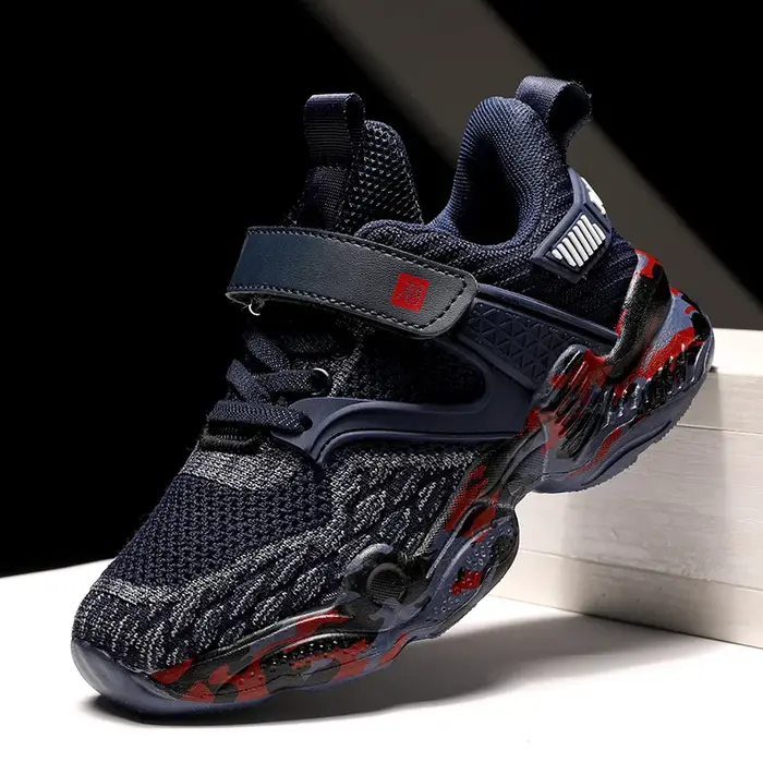 2025 nouveaux enfants chaussures garçon Sneaker tricot plate-forme respirant été école