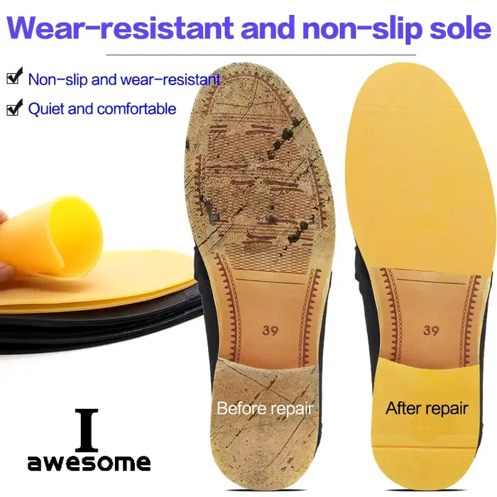 Semelles coordonnantes en caoutchouc pour chaussures d'affaires en cuir