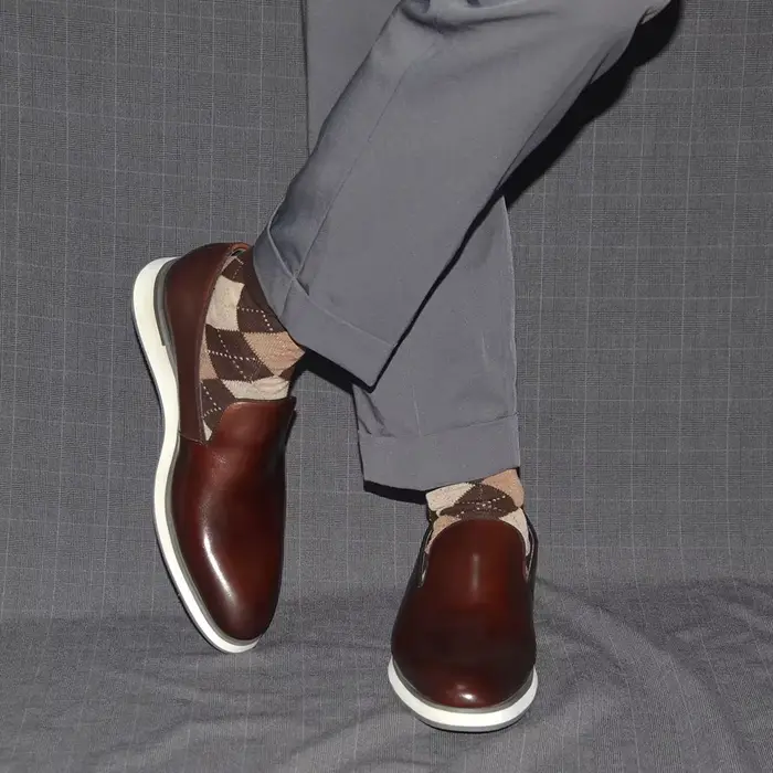 Chaussures mocassins classiques en cuir véritable pour hommes