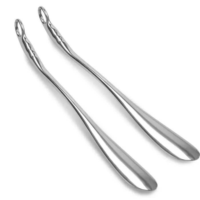 Corneaux à chaussures professionnels en métal, manche Long, alliage de 52cm de longueur pour un port pratique des chaussures, corne en cuir, cuillère suspendue à talons hauts