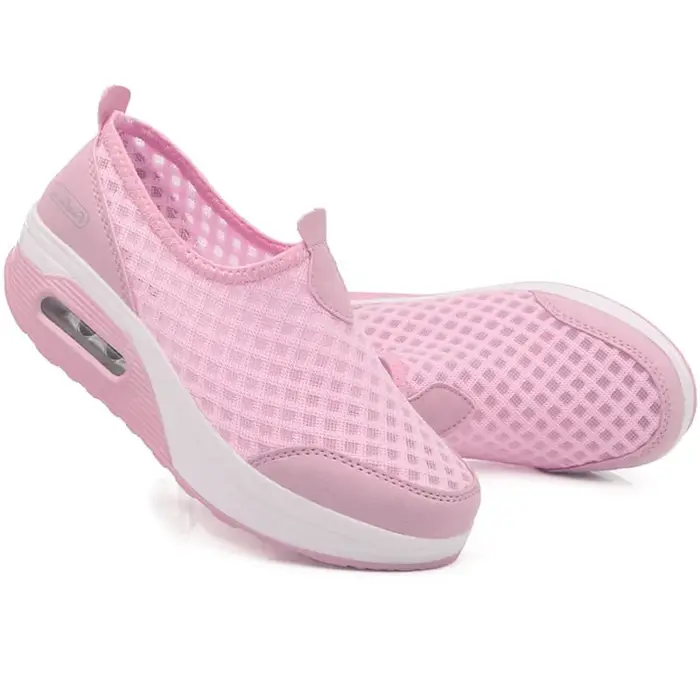 Chaussures à plateforme pour femmes, chaussures de loisirs en tissu maille, à enfiler, chaussures d'été pour femmes, baskets respirantes, taille 35-41, WSH3280