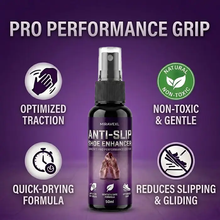 Spray pour chaussures de danse - Améliorateur d'adhérence et antidérapant pour pointes et rubans - Traction instantanée pour le ballet - Portable 30/50ml