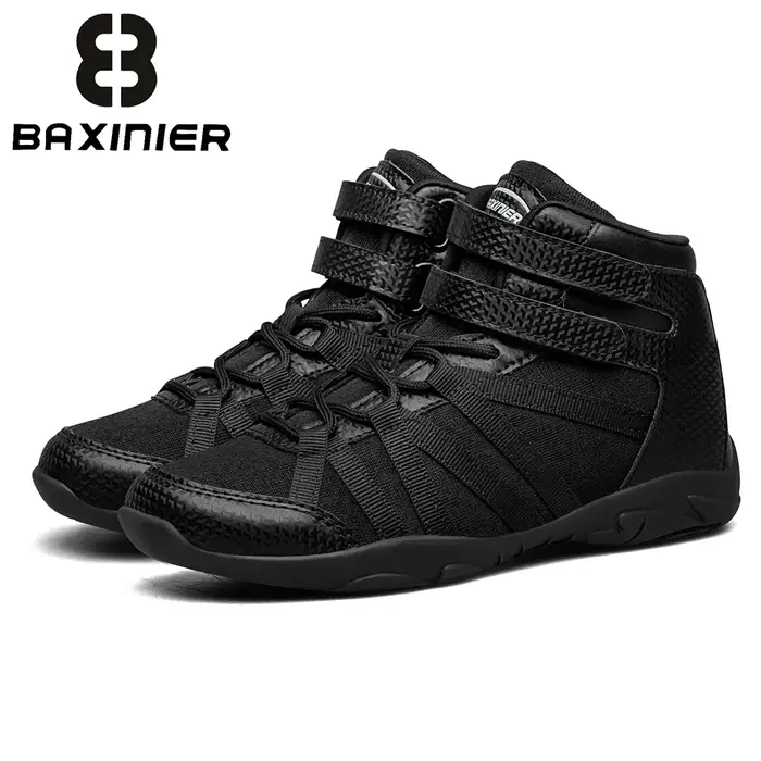 BAXINIER Chaussures de cheerleading montantes noires pour filles