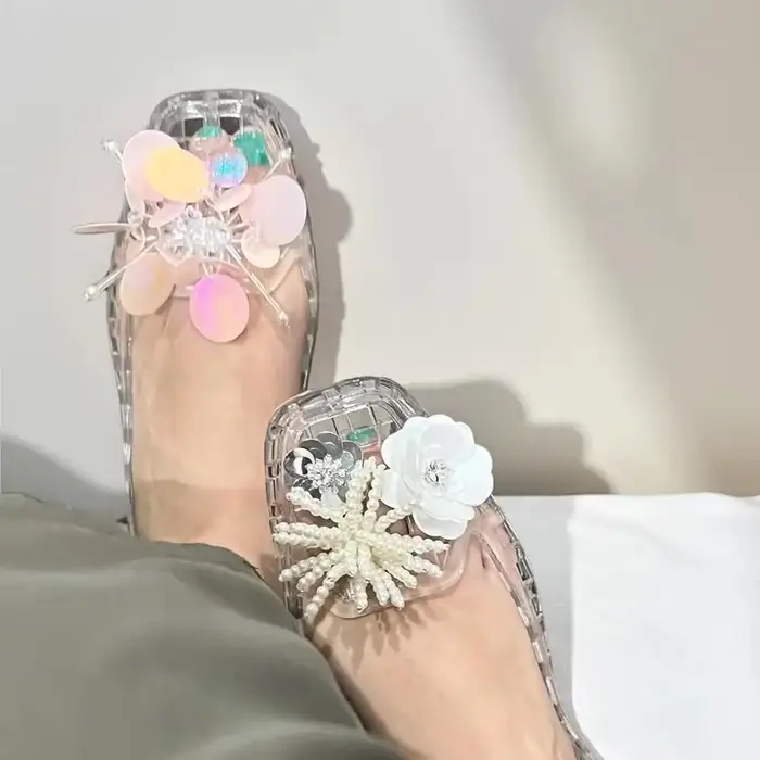 Breloques de chaussures en métal à fleurs brillantes