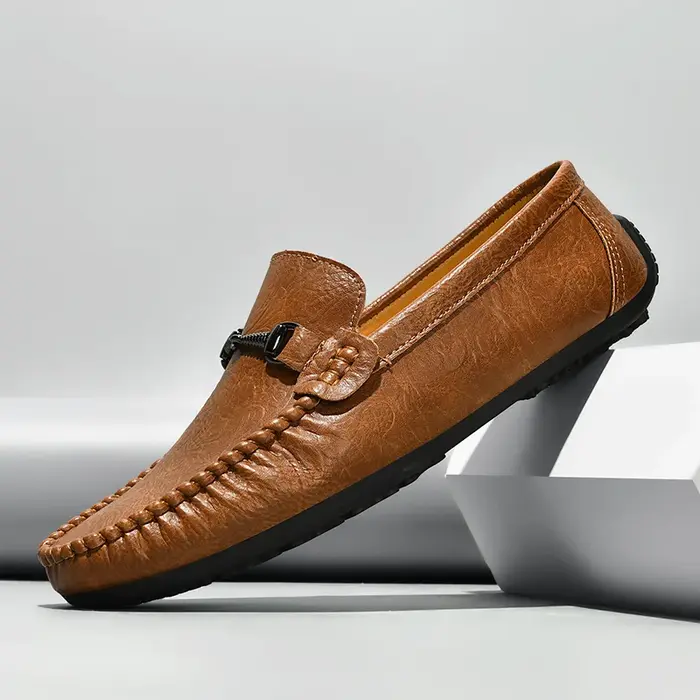 ELUVA hommes mocassins sans lacet chaussures de conduite confortable léger antidérapant semelle souple
