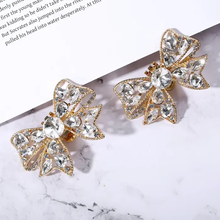 2 Pièces Boucles de Chaussures en Strass pour Mariage