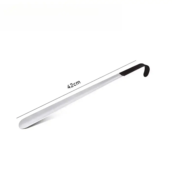 Chausse-pied Extra-long robuste (1.2/1.5/1.8mm d'épaisseur) avec poignée en cuir – pour personnes âg
