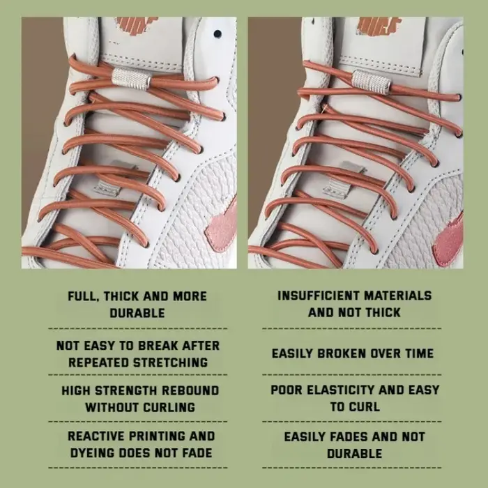 Nouveaux lacets élastiques pour baskets