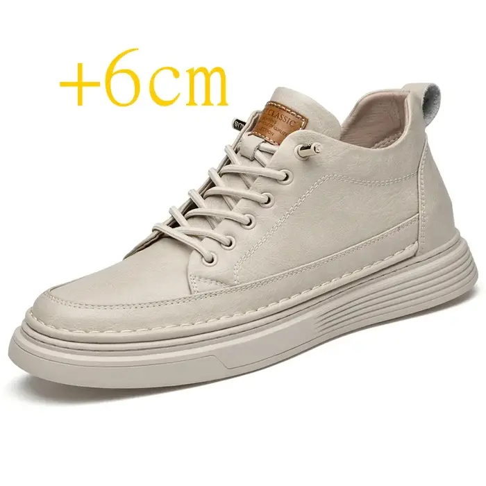 Chaussures rehaussantes en cuir véritable