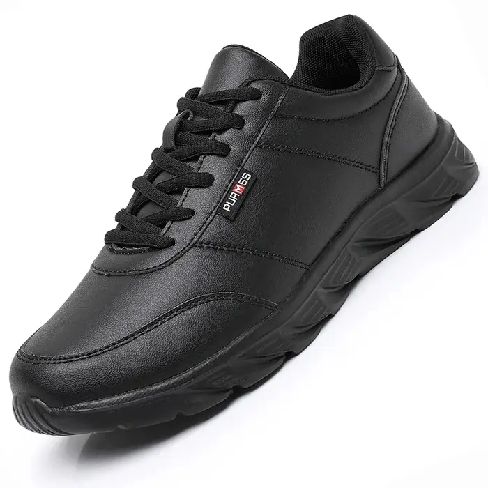 Nouveaux hommes baskets mode cuir PU chaussures décontractées