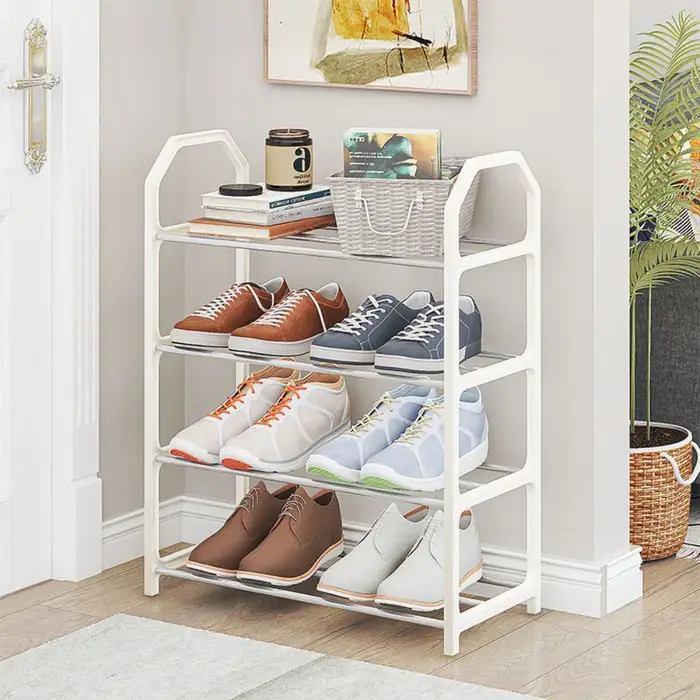 Étagère à chaussures Simple en métal, étagère à chaussures, salon, gain de place, organisateur de ch