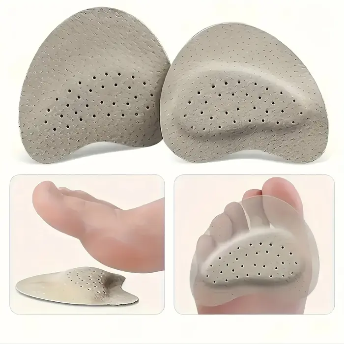 2 paires de coussinets pour l'avant-pied en cuir de haute qualité