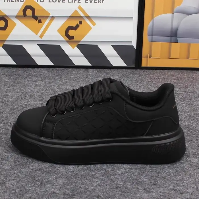 Chaussures de luxe pour hommes 2026 – Baskets en cuir à semelle épaisse