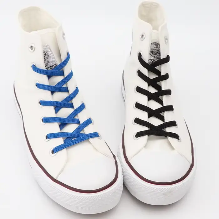 Lacets élastiques pour enfants et adultes, 1 paire, lacets rapides, chaussures plates en caoutchouc,