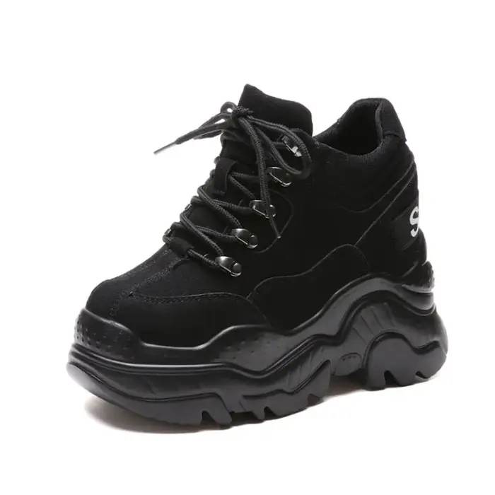 Femmes chaussures à plate-forme haute nouvelles femmes respirantes hauteur augmentant chaussures 12