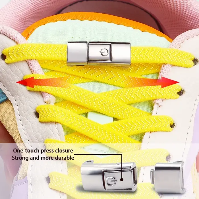 2 paires de lacets de chaussures sans cravate