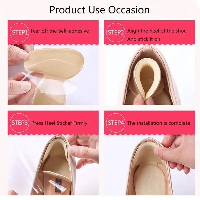 Demi-semelles intérieures pour femmes, autocollants arrière pour chaussures, talons hauts, doublure,