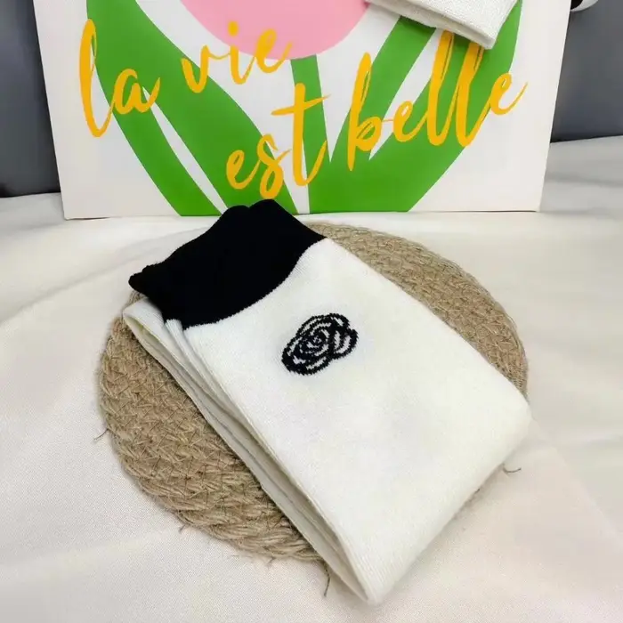 Mode élastique camélia Rose chaussettes longues respirant Lolita Golf Sport