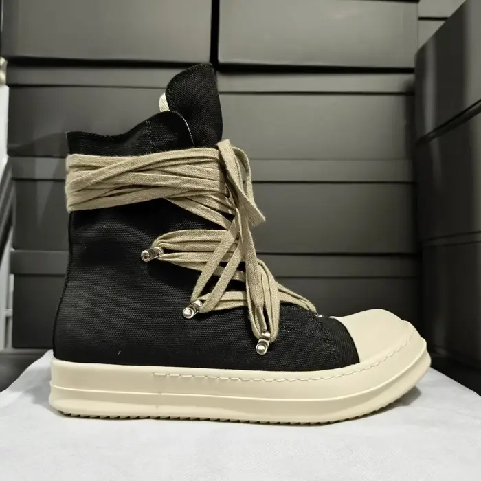 Hommes chaussures hautes décontracté toile plate-forme luxe formateurs à lacets femmes baskets Zip haute rue concepteur automne bottes