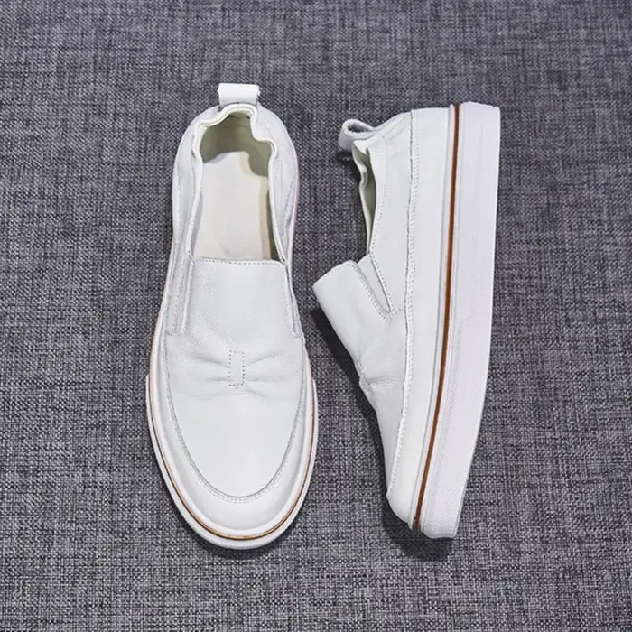Baskets de mode femmes chaussures en cuir véritable plat printemps automne