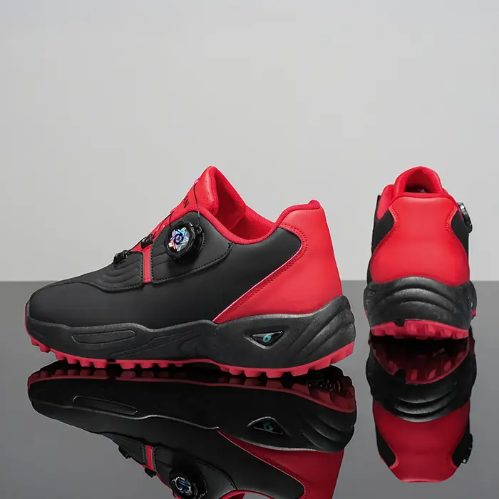Chaussures de golf pour hommes : baskets athlétiques antidérapantes de haute qualité équipées d'un bouton rotatif pour un confort ultime !