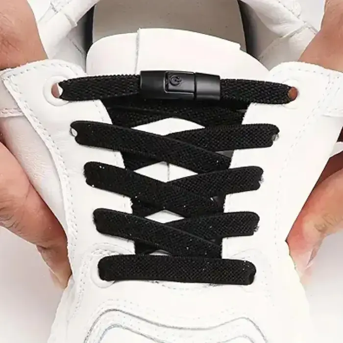 Lacets élastiques sans nœuds avec boucles de fixation pour adultes et enfants