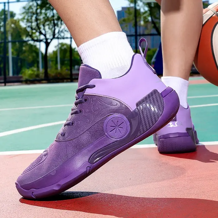 Chaussures de basket-ball unisexes, respirantes, légères, antidérapantes, semelle en caoutchouc, chaussures de sport d'extérieur