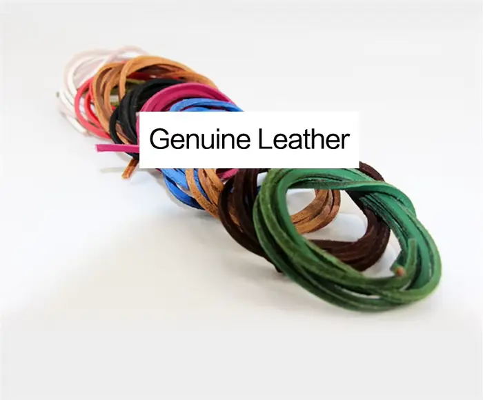1 paire 80 cm-180 cm lacets en cuir véritable