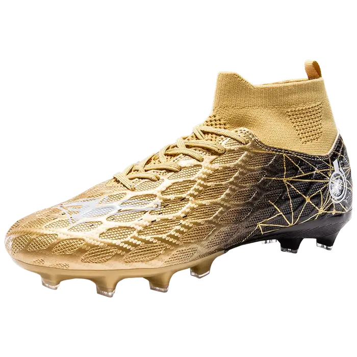 Chaussures de football pour hommes et femmes, bottes de football à tige haute, dessus texturé à moti