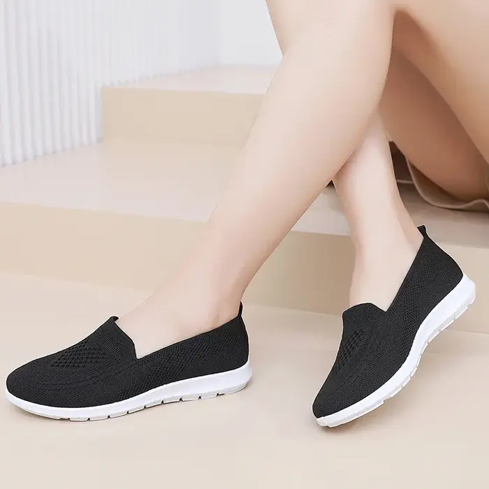  Chaussures pour femmes printemps été décontracté respirant semelle épaisse plat pas cher