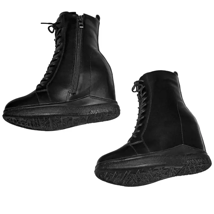 Bottes de neige en cuir véritable pour femme