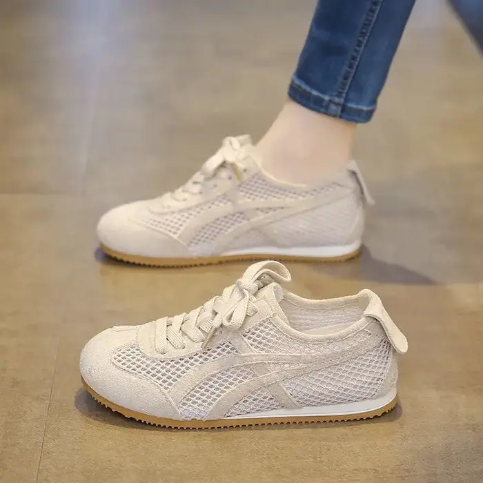 Baskets pour femmes 2026 – Chaussures d'entraînement allemandes d'été en maille respirante et cuir véritable