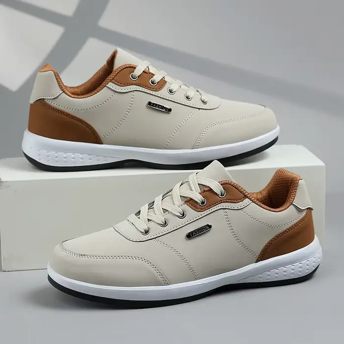 Nouvelles Chaussures de Sport 2026 en Cuir Imperméables Décontractées Antidérapantes à Absorption des Chocs pour Hommes – Idéales pour la Course et le Tennis