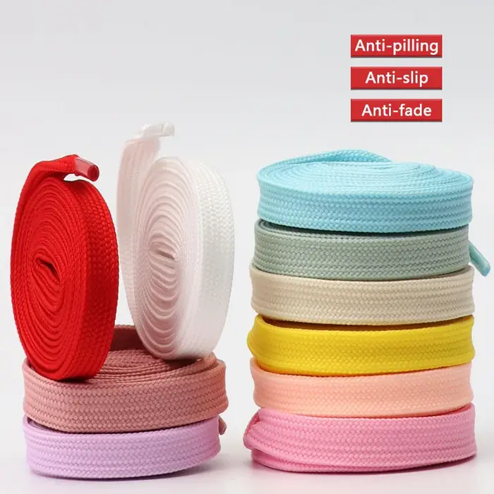 1 paire de lacets plats solides lacets en toile pour baskets femme hommes lacets lacets de Tennis cl