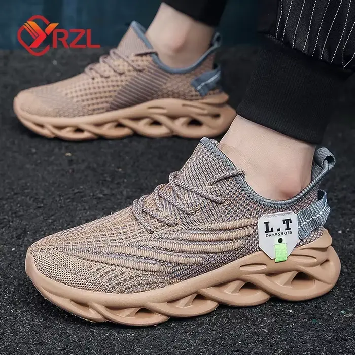 YRZL hommes sport course noir Jogging chaussures espadrilles décontractées en plein air respirant maille femmes léger