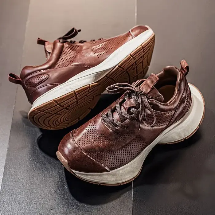 Chaussures en cuir décontractées pour hommes de style britannique
